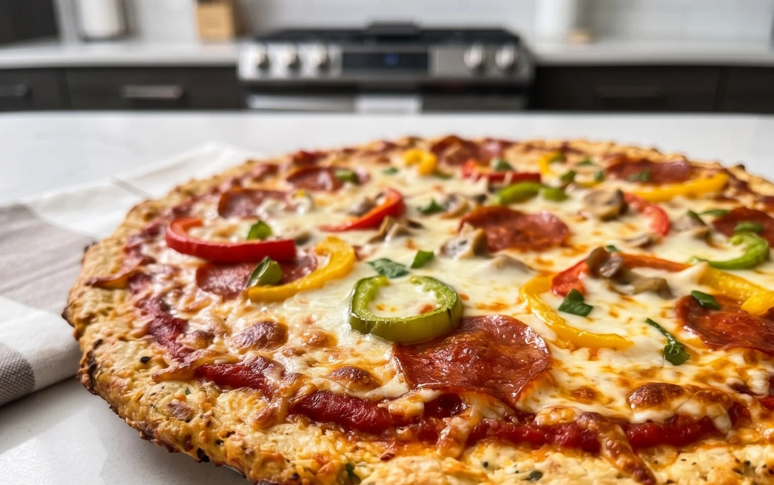Chicken Crust Pizza (Low Carb + High Protein