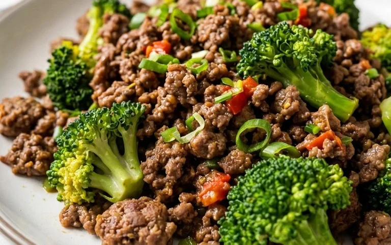 Ground Beef and Broccoli