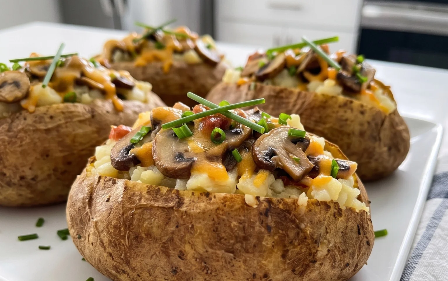 The Ultimate Stuffed Baked Potatoes with Mushrooms