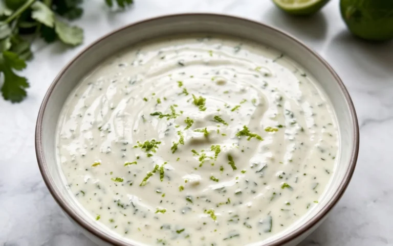 Creamy Garlic Lime Cilantro Sauce