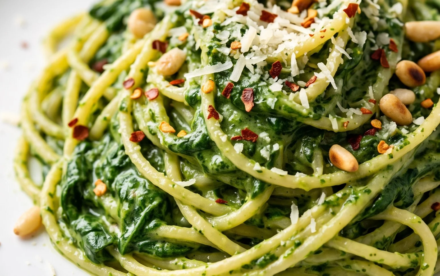 Pasta with Spinach Sauce