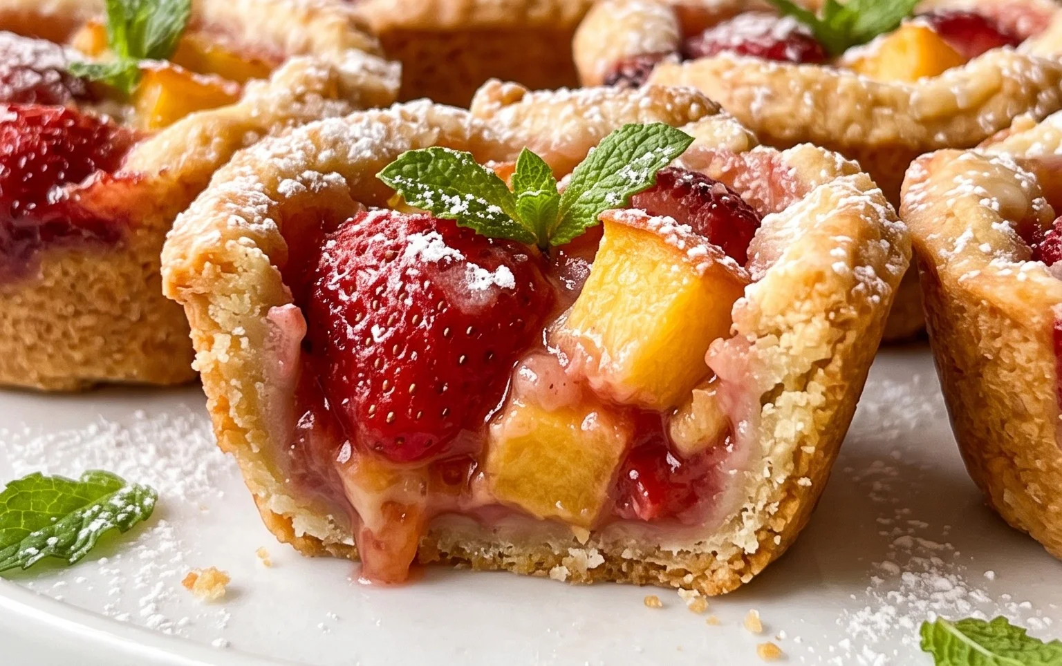 Strawberry Peach Pie Bites