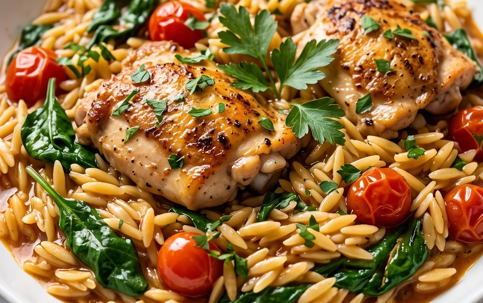 Chicken Orzo (30-Minutes, One-Pan)