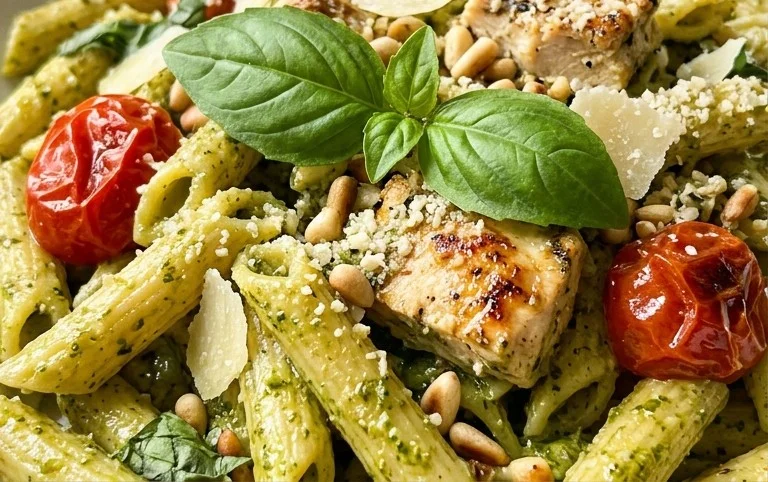 Creamy Chicken Pesto Pasta