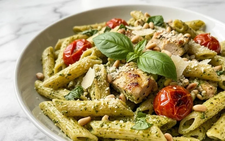 Creamy Chicken Pesto Pasta