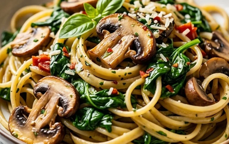 Spinach Mushroom Pasta