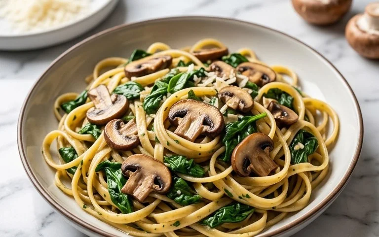 Spinach Mushroom Pasta