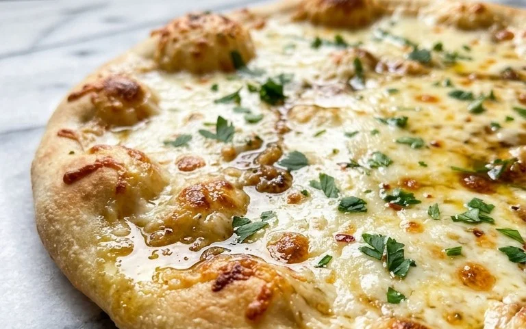buttery garlic pizza