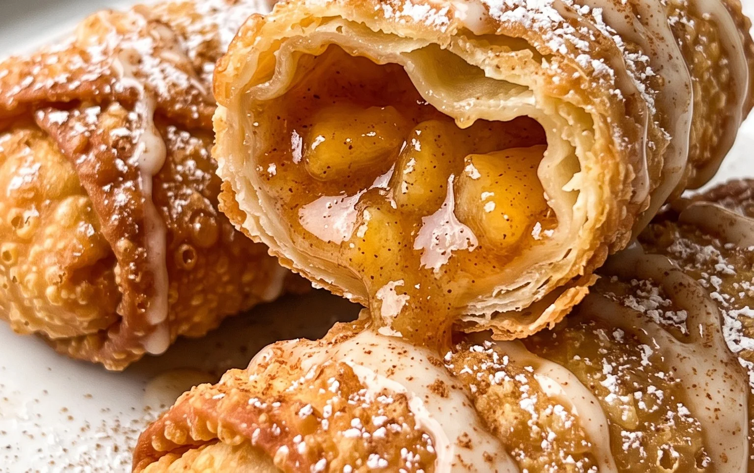 Peach Cobbler Egg Rolls