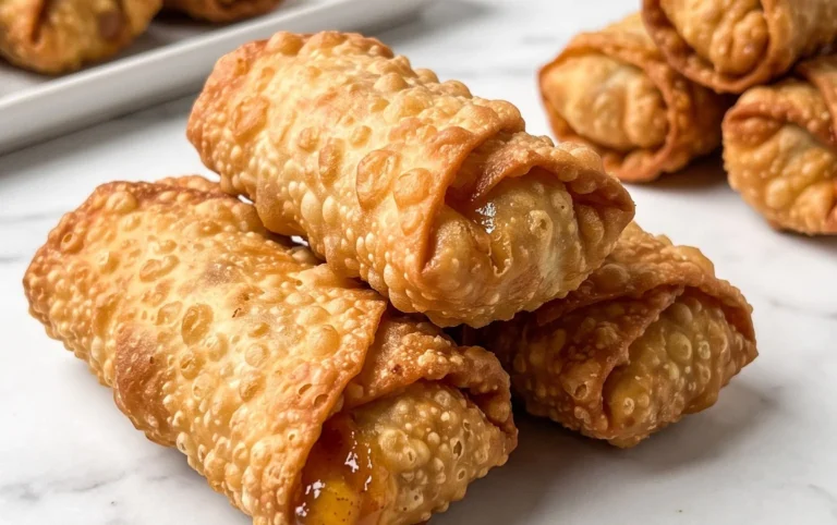 Peach Cobbler Egg Rolls
