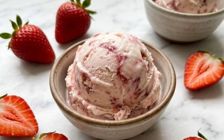 Homemade Strawberry Ice Cream