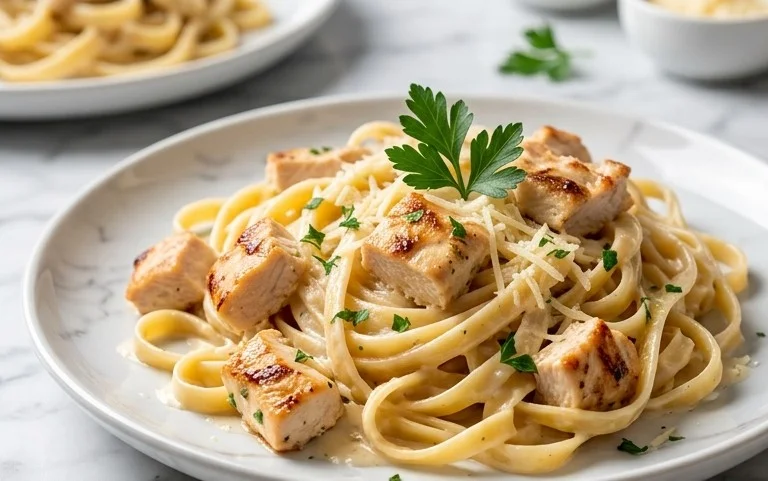 Low Calorie Chicken Alfredo