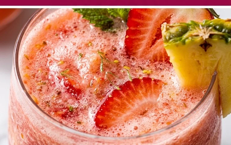 Pineapple Strawberry Agua Fresca