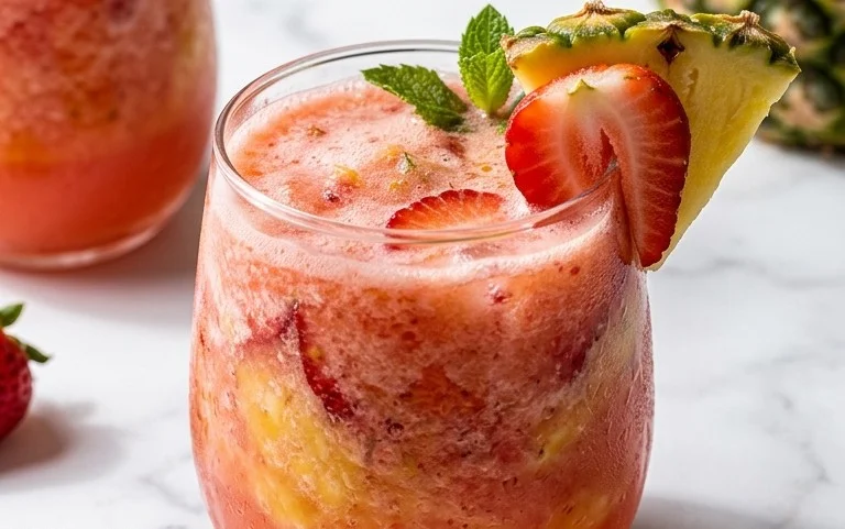 Pineapple Strawberry Agua Fresca