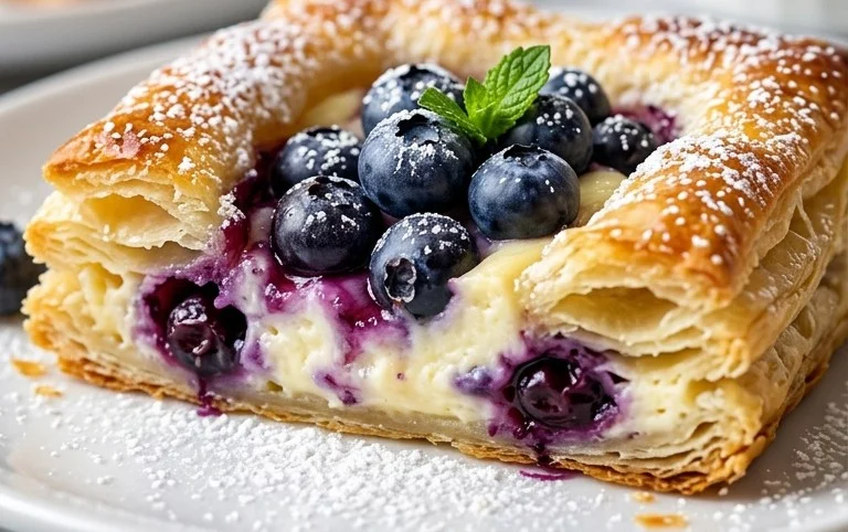 Blueberry Cream Cheese Puff Pastry