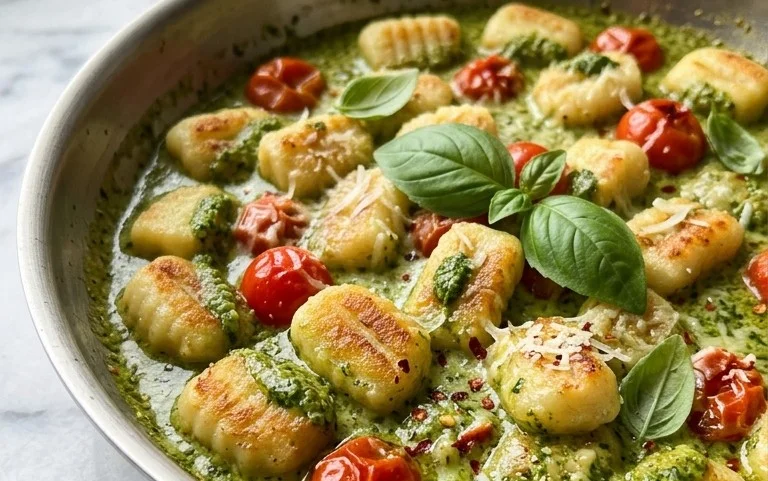 Creamy Pesto Gnocchi