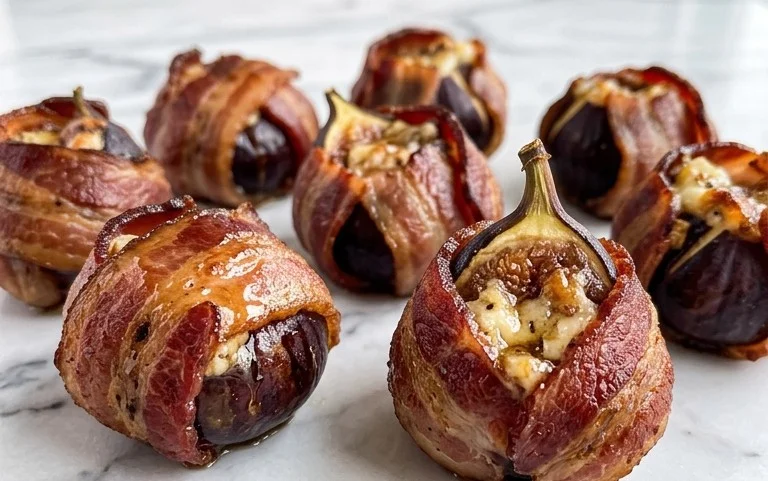 Beef Bacon Wrapped Stuffed Figs