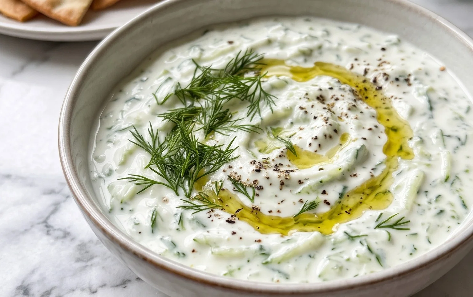 Cucumber Dip with Sour Cream and Dill