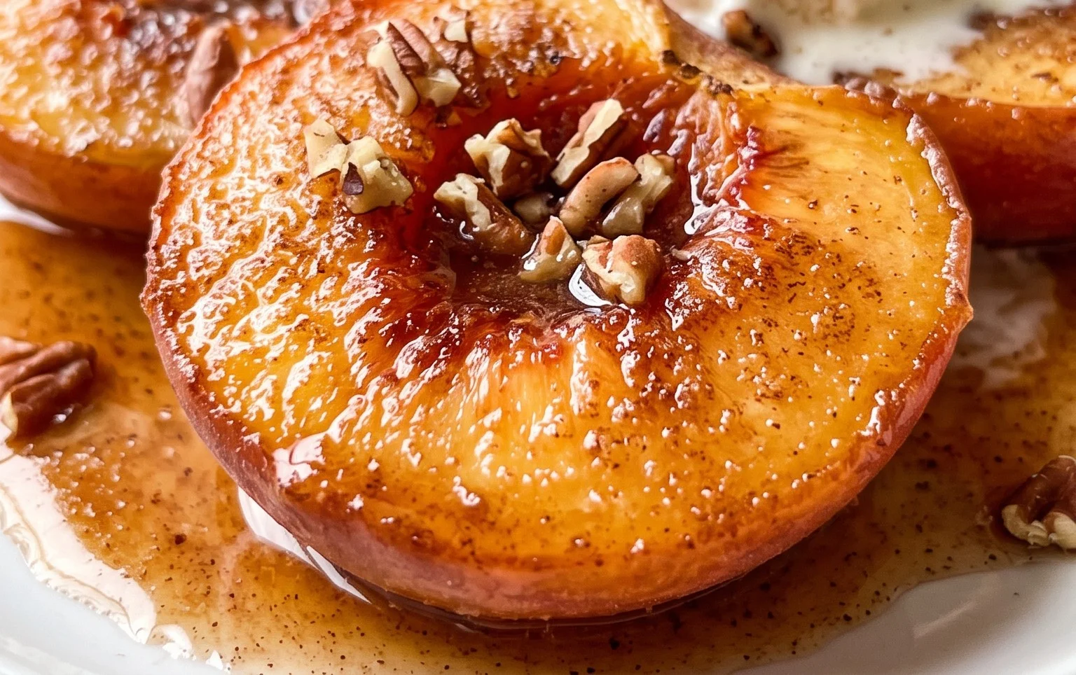 Cinnamon Sugar Baked Peaches