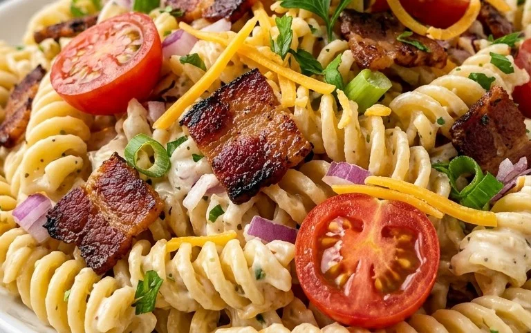 Beef Bacon Ranch Pasta Salad