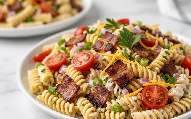 Beef Bacon Ranch Pasta Salad