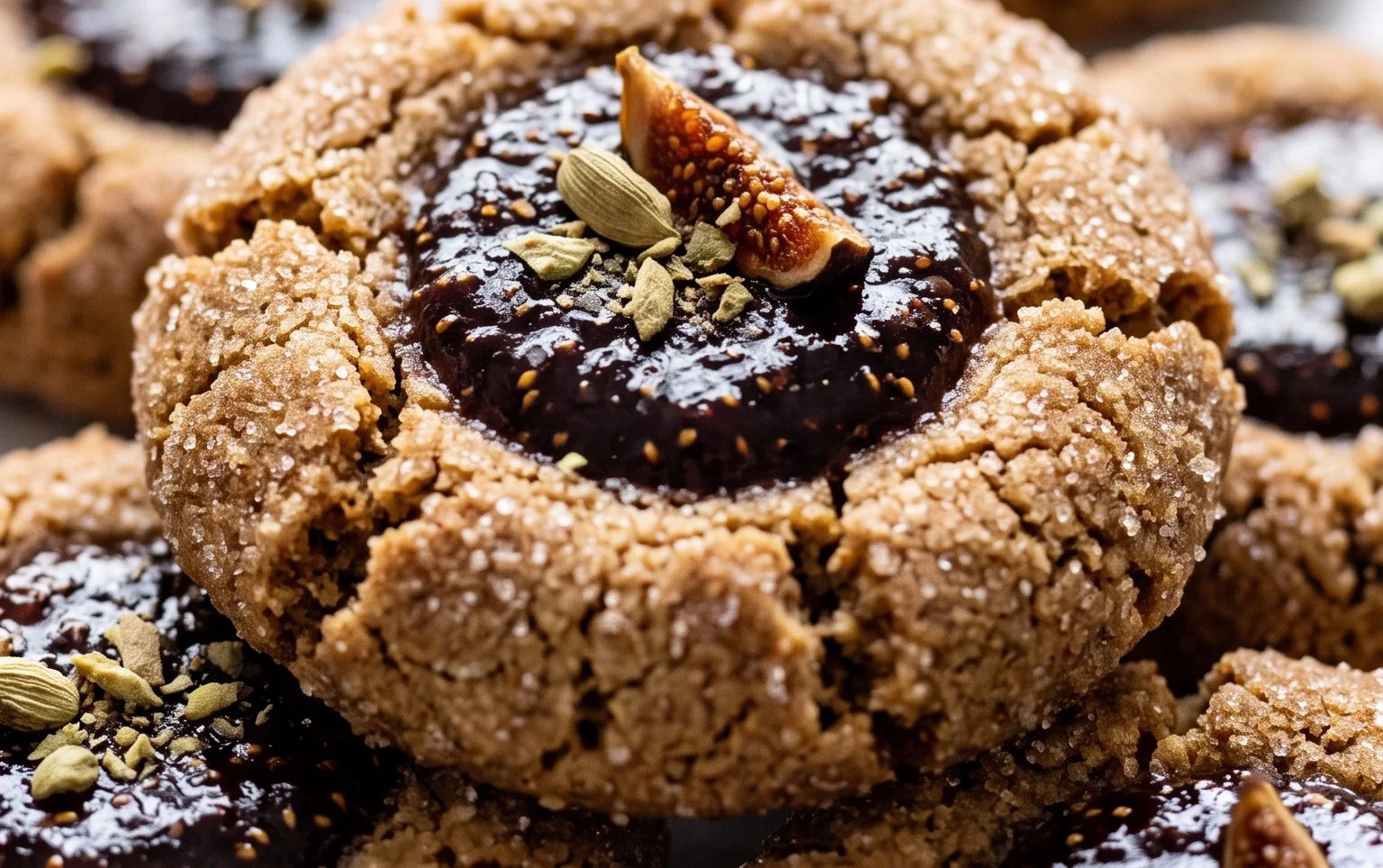 Cardamom Fig Thumbprint Cookies
