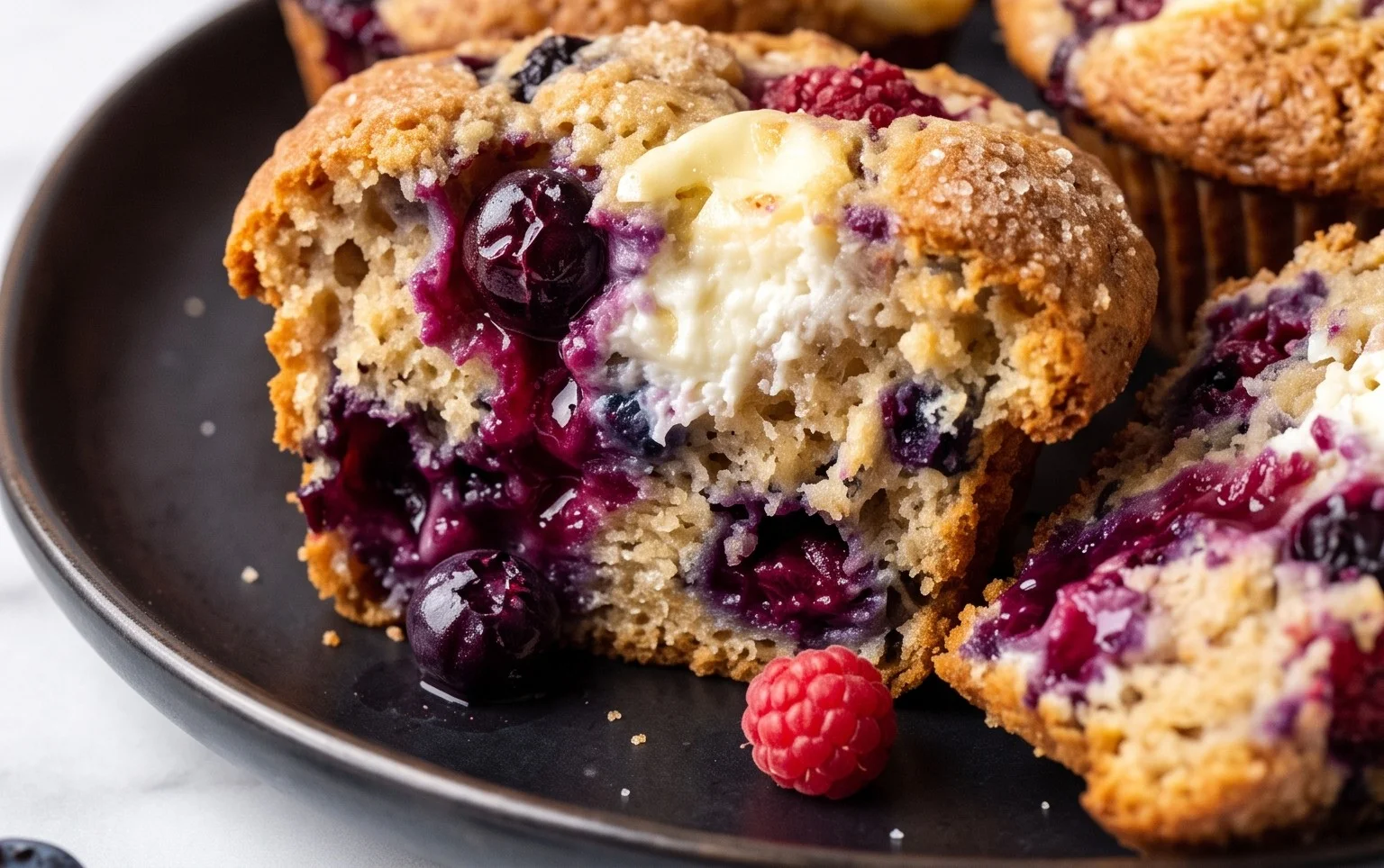 Berry Cream Cheese Muffins