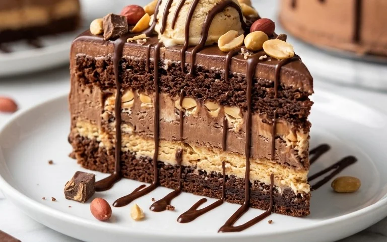 Buster Bar Ice Cream Cake