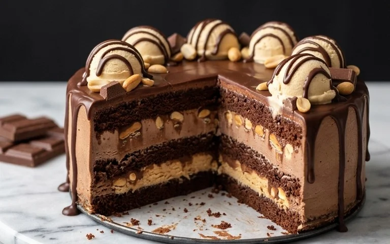 Buster Bar Ice Cream Cake
