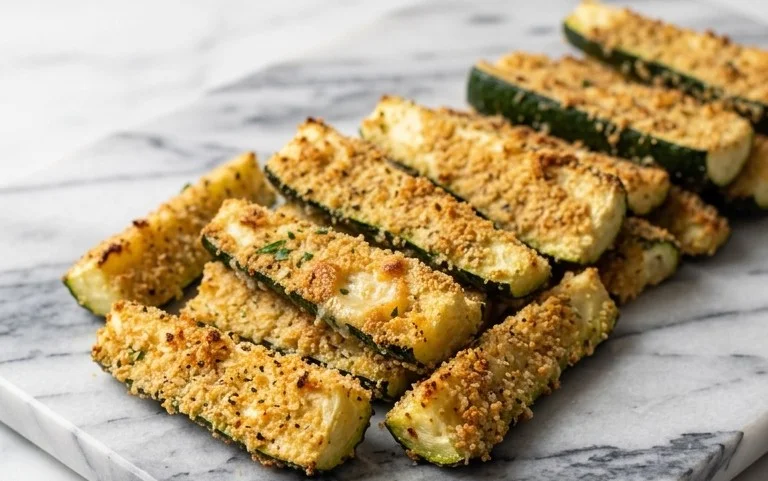 Irresistibly Crunchy Garlic Parmesan Roasted Zucchini