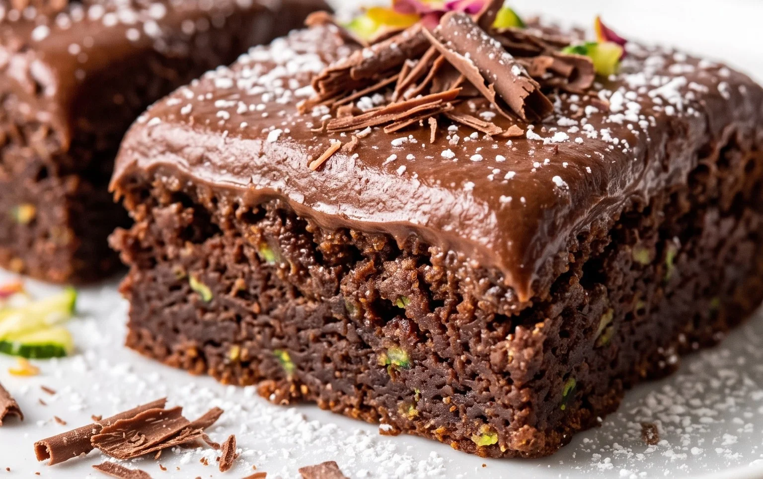 Zucchini Brownies with 1 minute Frosting!