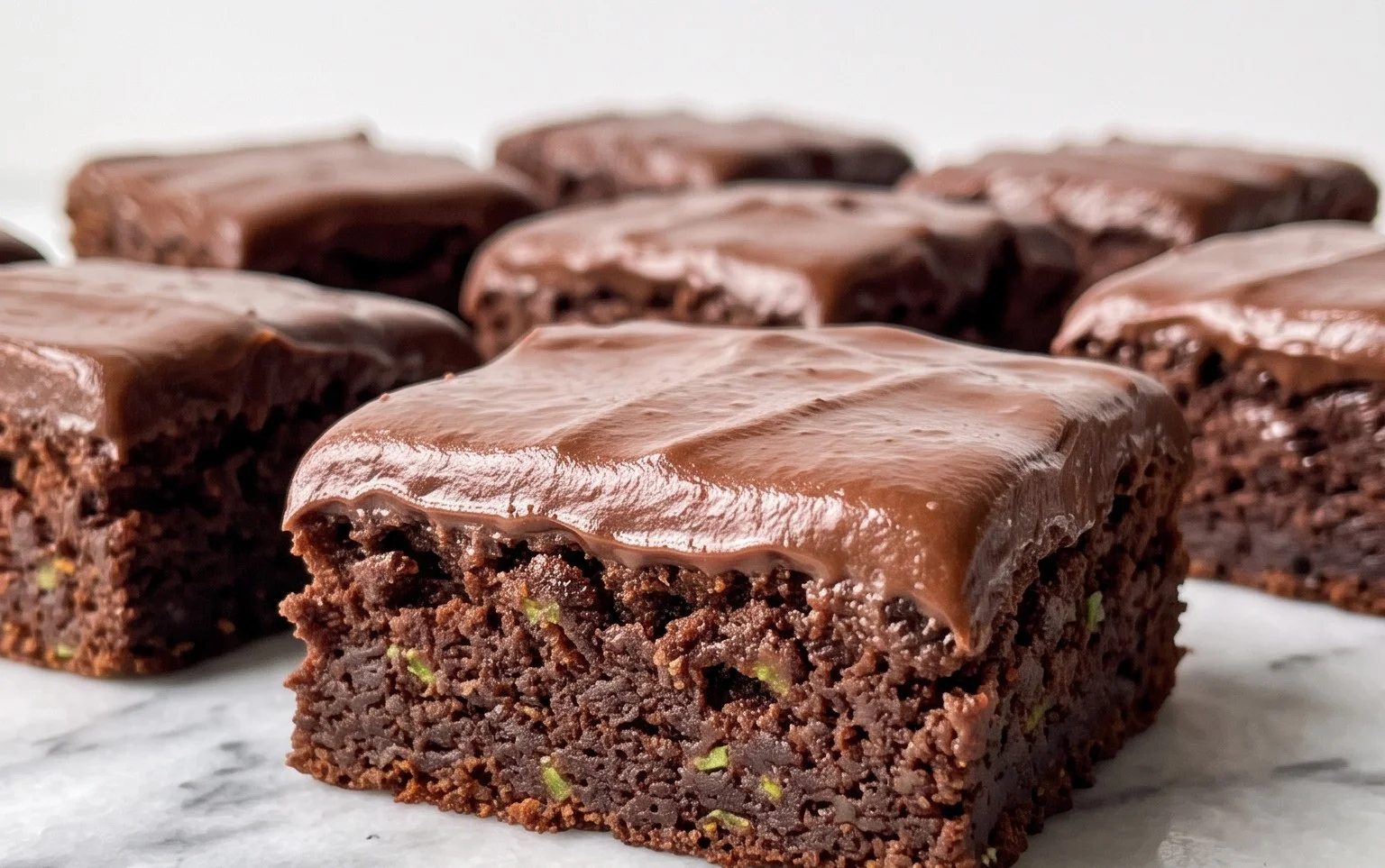 Zucchini Brownies with 1 minute Frosting!