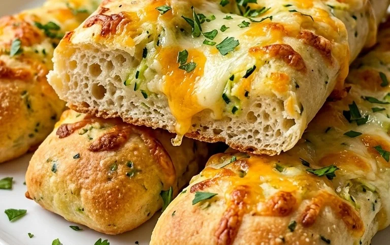 Cheesy Zucchini Breadsticks