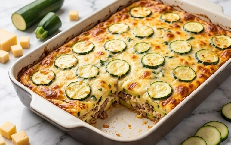 Cheesy Baked Zucchini Casserole