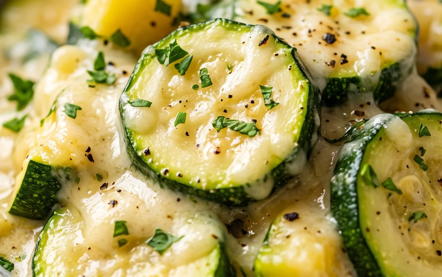 Creamy Parmesan Zucchini