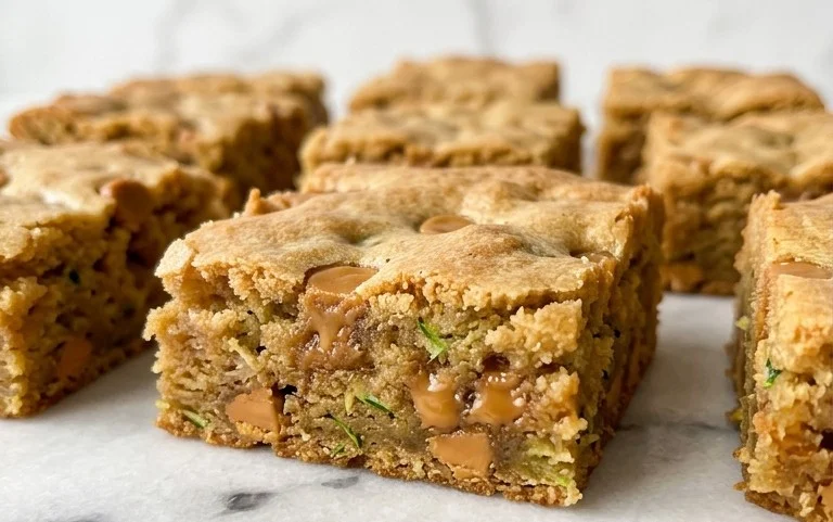 Chewy Butterscotch Zucchini Blondies