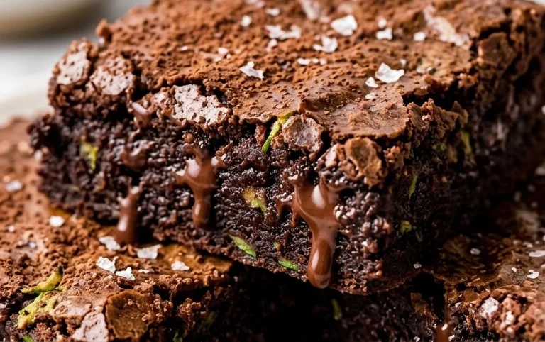 Fudgy Dark Chocolate Zucchini Brownies Recipe